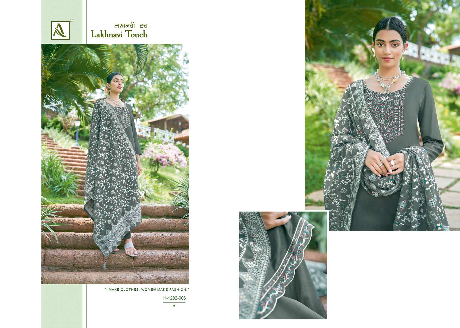 alok suit lakhnavi touch 1282-001-006 series latest designer salwar kameez wholesaler surat gujarat