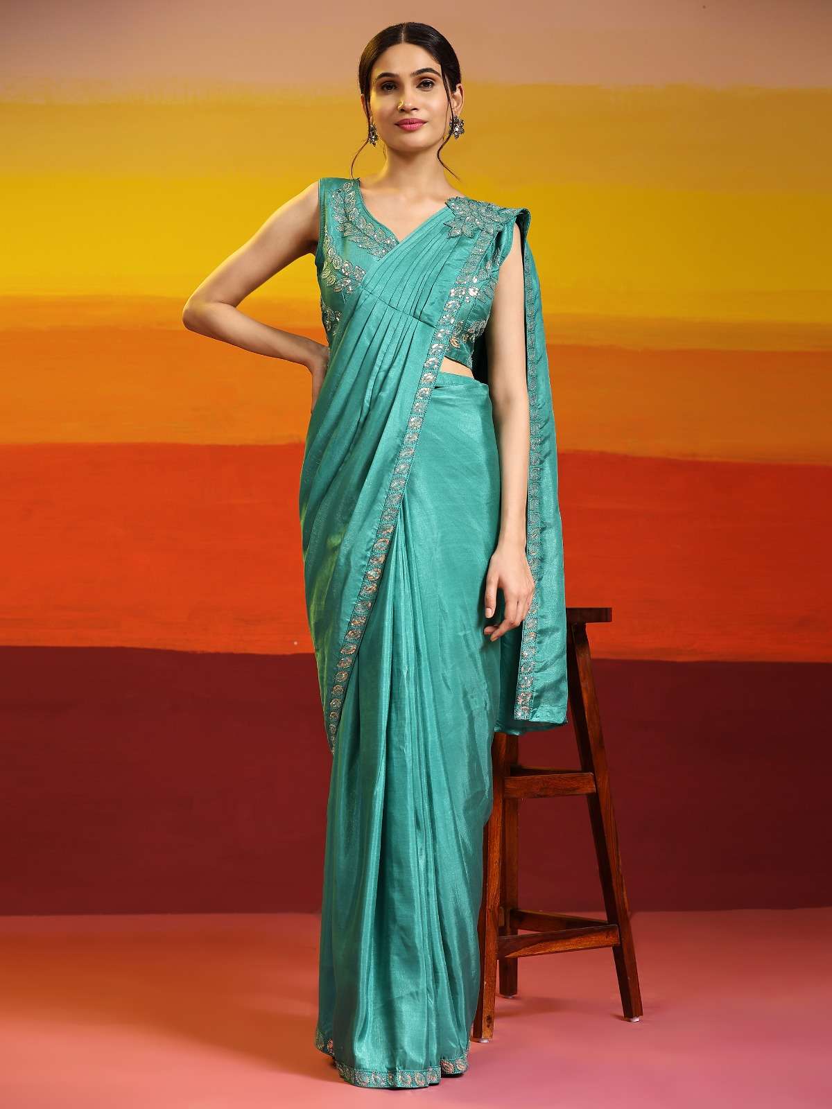 amoha 242 colours designer ready to wear saree wholesaler surat gujarat