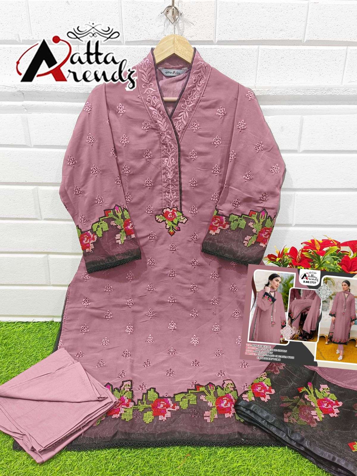 atta trendz 2727 colour series designer ready to wear pakistani salwar kameez wholesaler surat gujarat