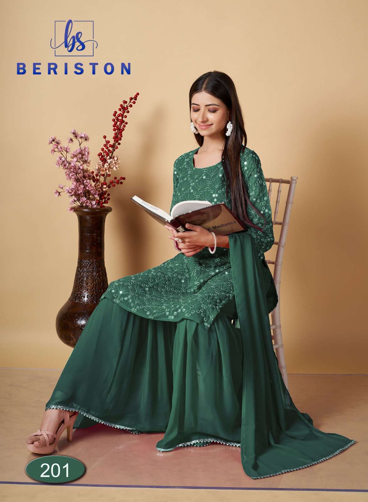 beriston bs vol-2 201-206 series designer latest pakistani ready to wear salwar kameez wholesaler surat