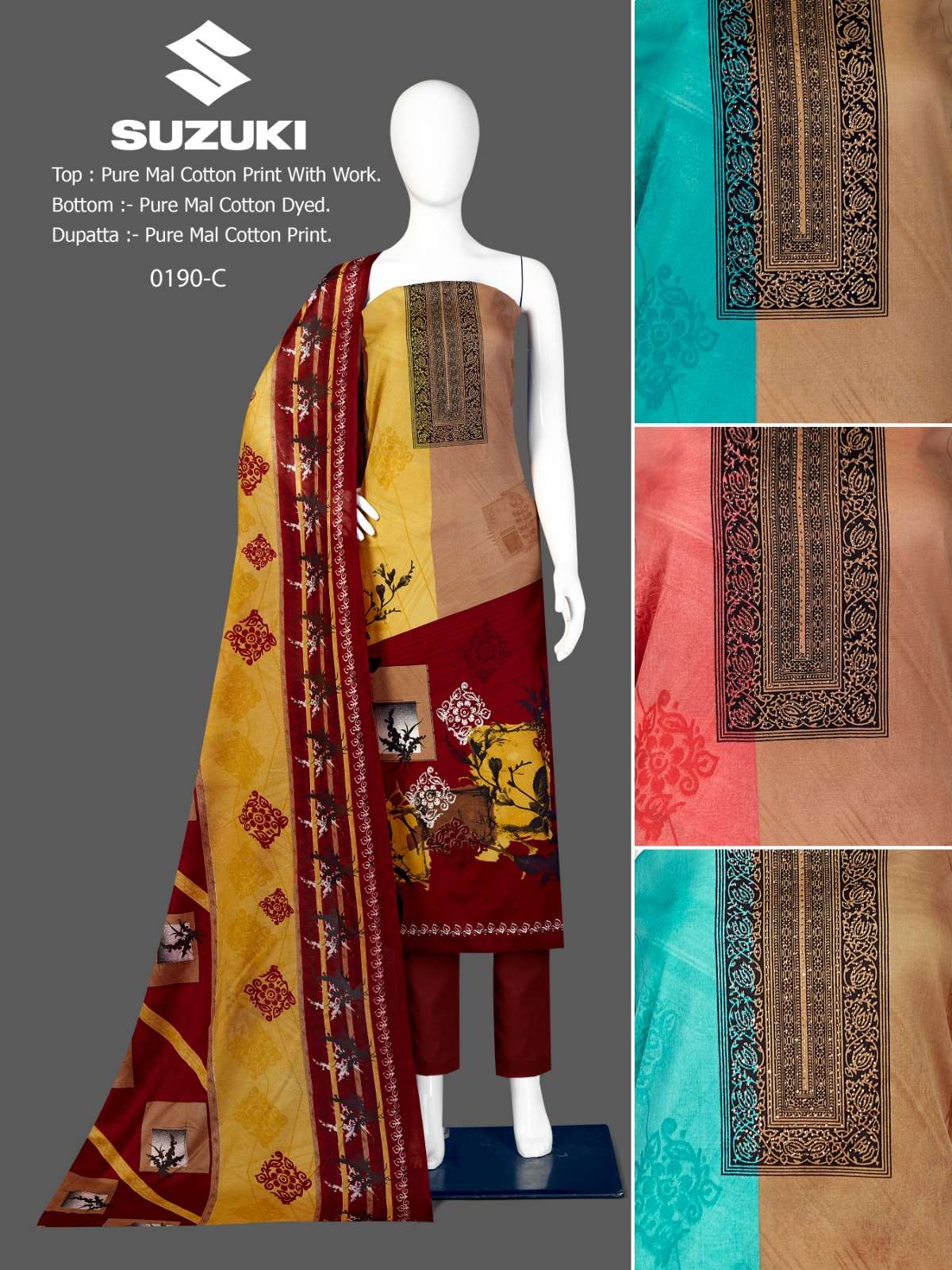 bipson suzuki 190 colour series designer fancy latest pakistani salwar kameez wholesaler surat
