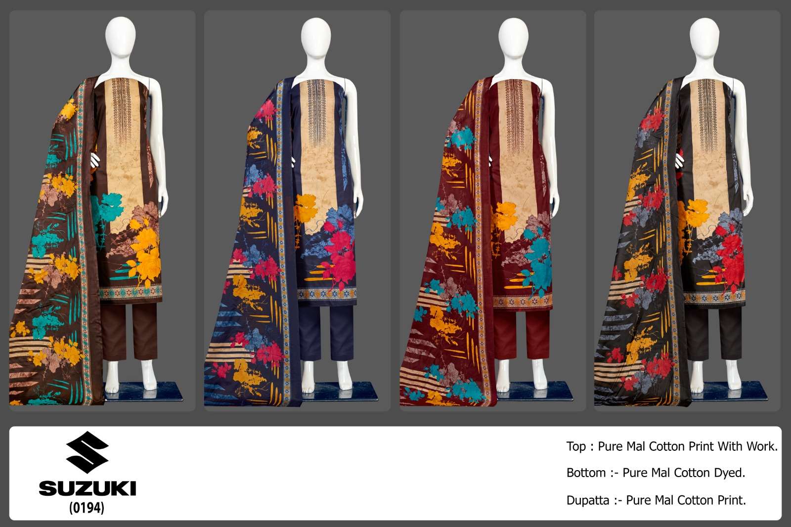 bipson suzuki 194 colour series designer salwar kameez wholesaler surat gujarat