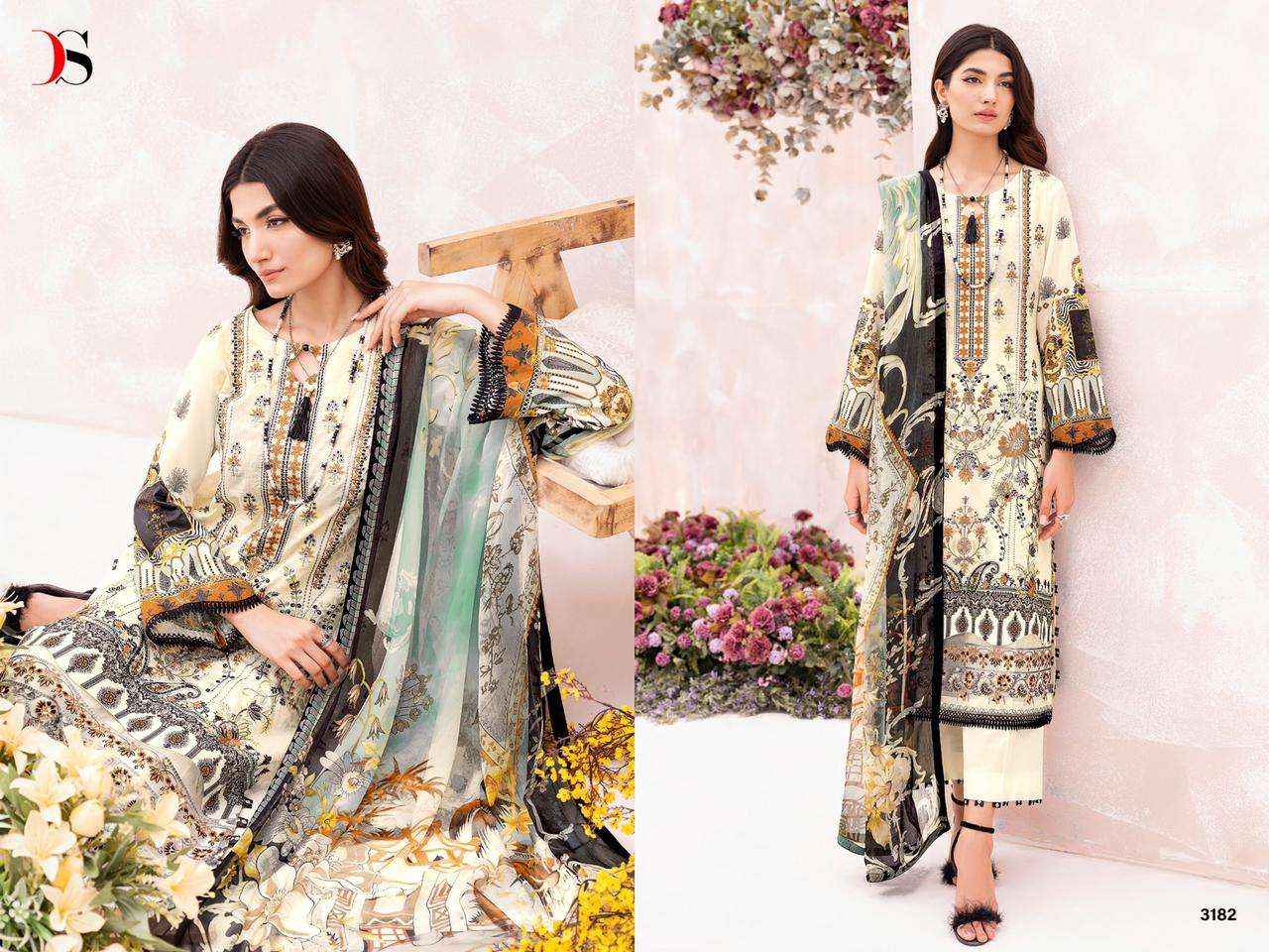 cheveron lawn vol-8 by deepsy suits pure cotton self embroidered salwar kameez wholesale price 