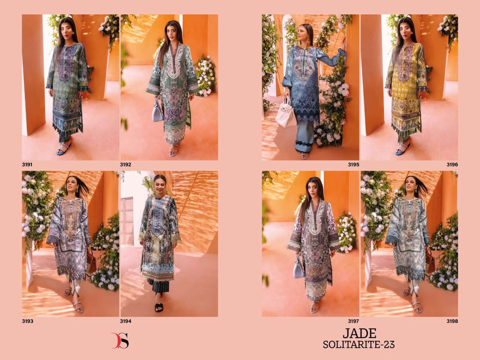 deepsy jade solitaire-23 3191-3198 series latest designer pakistani salwar kameez wholesaler surat gujarat