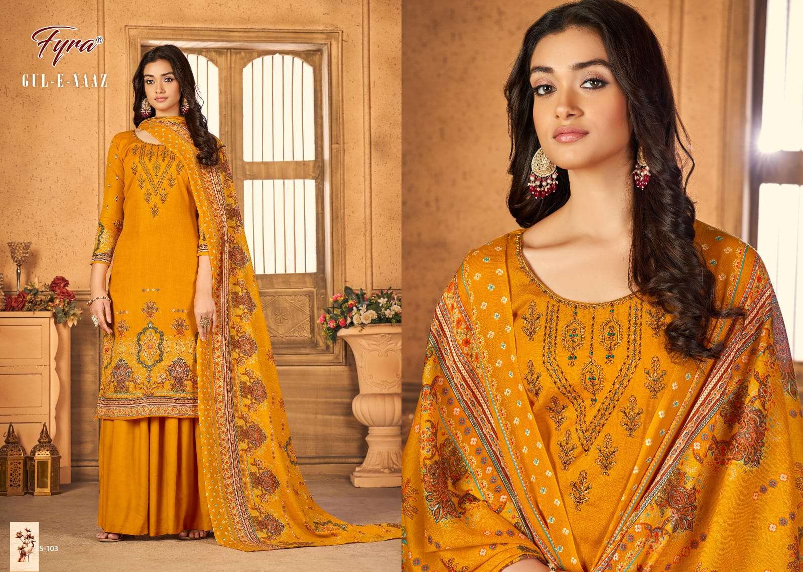 fyra gul-e-naaz 101-110 series designer pakistani wedding wear salwar kameez wholesaler surat