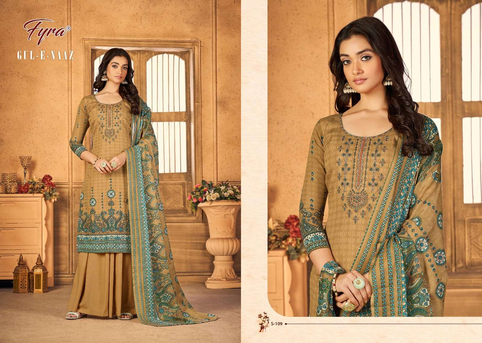 fyra gul-e-naaz 101-110 series designer pakistani wedding wear salwar kameez wholesaler surat