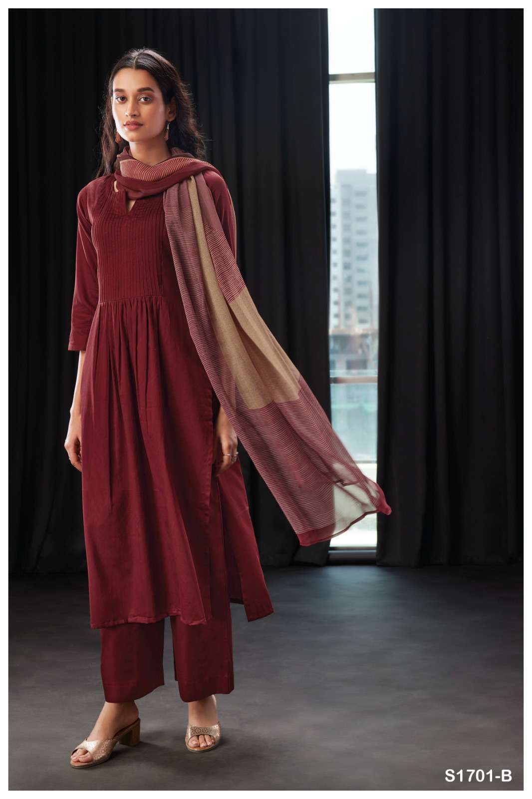 ganga fashion selvi 1701 premium cotton salwar kameez catalog wholesale price surat