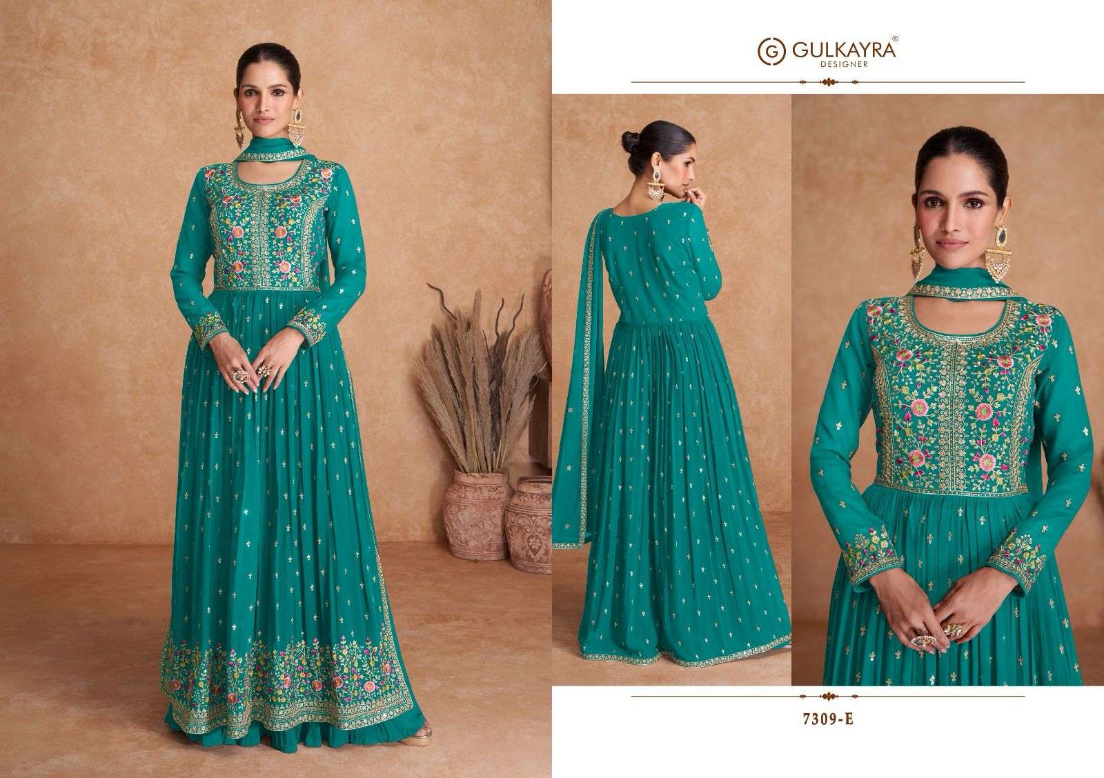 gulkayra saawan 7309 colour series designer readymade wedding salwar kameez wholesaler surat gujarat