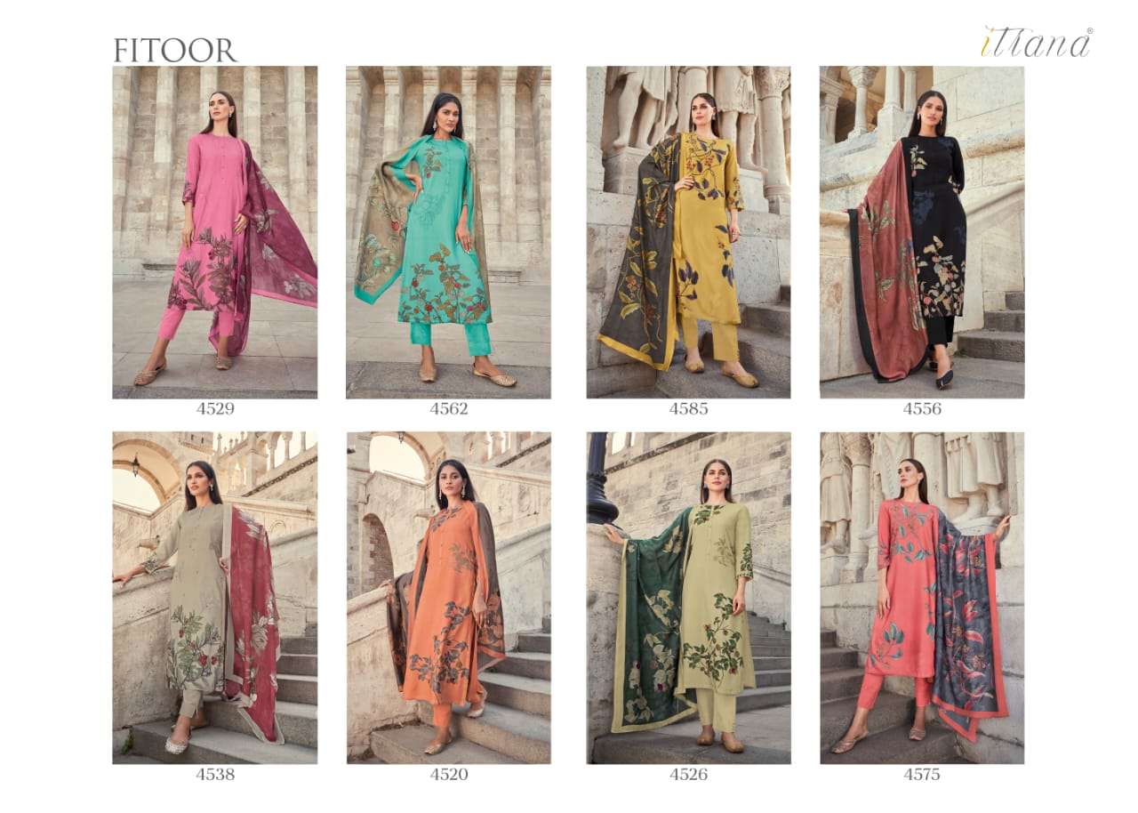 itrana fitoor pure cotton lawn digital printed unstich salwar suits collection wholesale price 