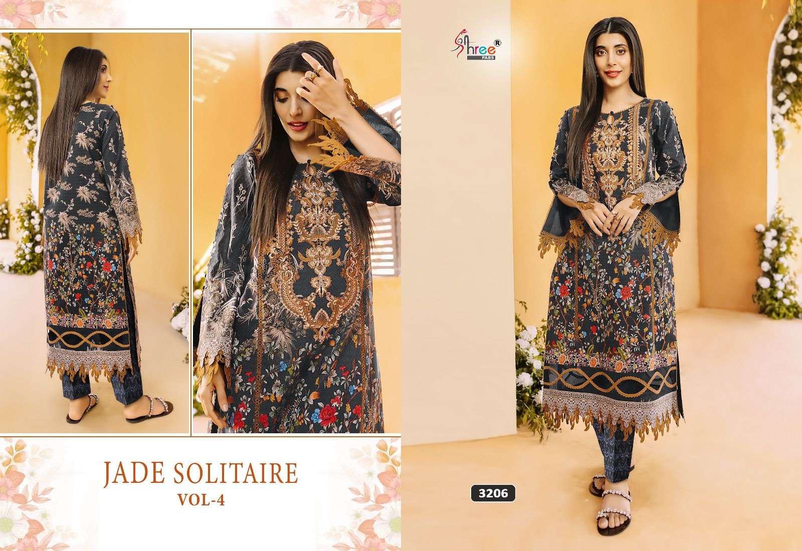 jade solitaire vol-4 3201-3207 series by shree fabs printed pakistani salwar kameez wholesale price 