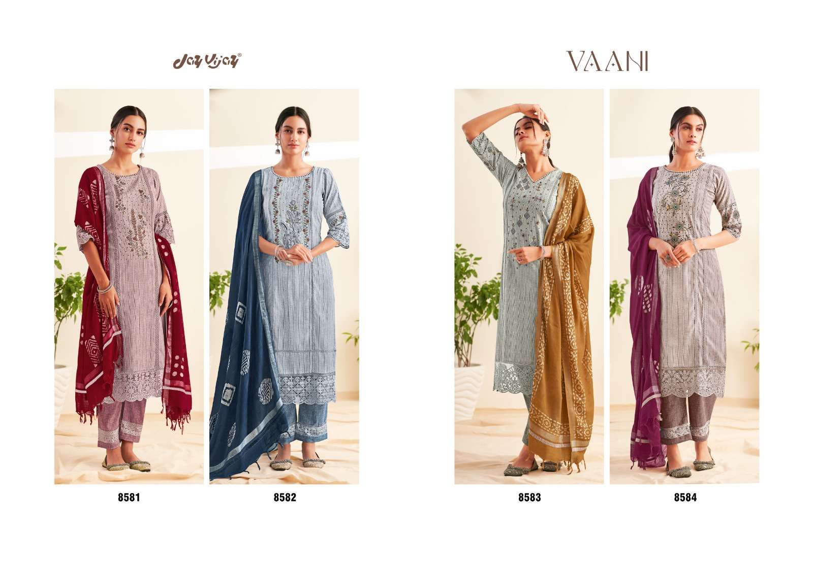 jayvijay vaani 8581-8584 series designer wedding wear salwar kameez wholesaler