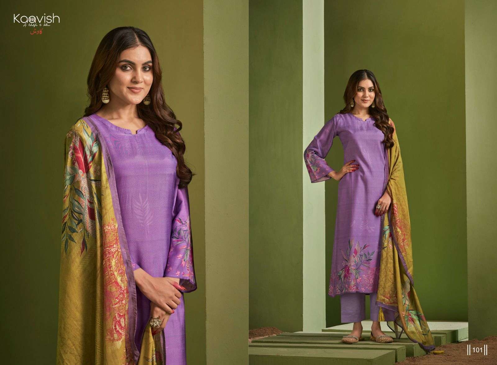kaavish aawiya 101-104 series pure muslin silk designer straight salwar kameez wholesale price 