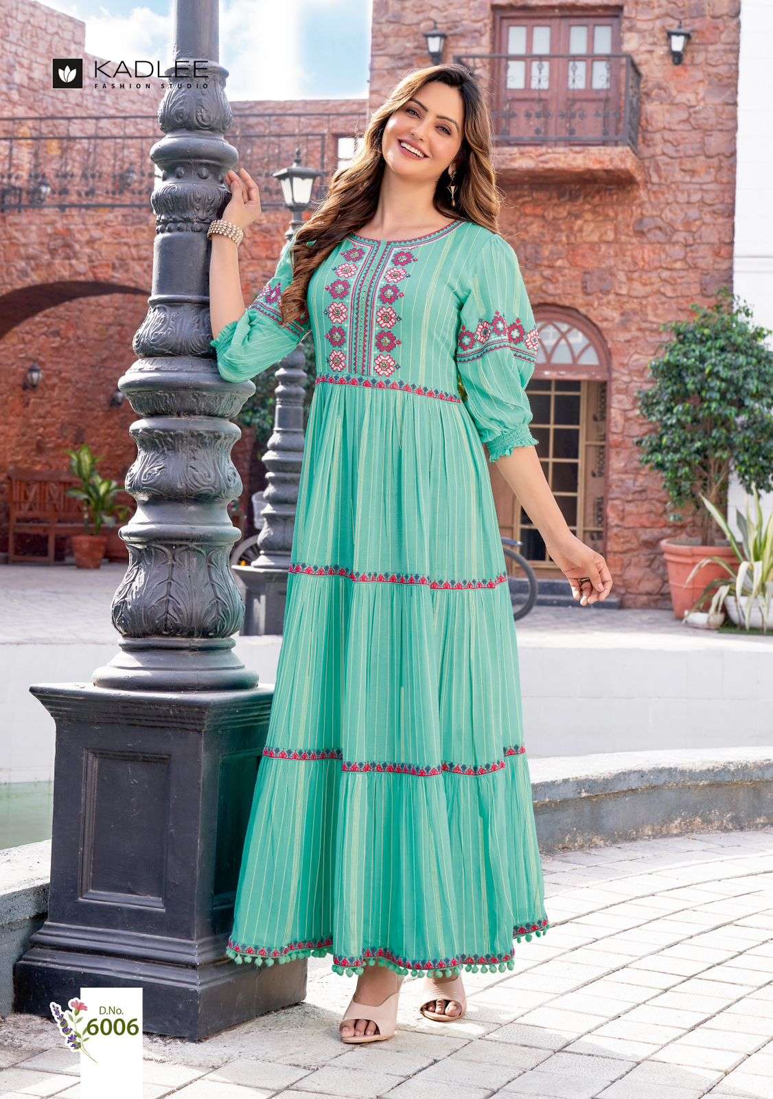 kadlee jennifer vol-2 6005-6008 series designer western wear kurti at wholesale price surat gujarat