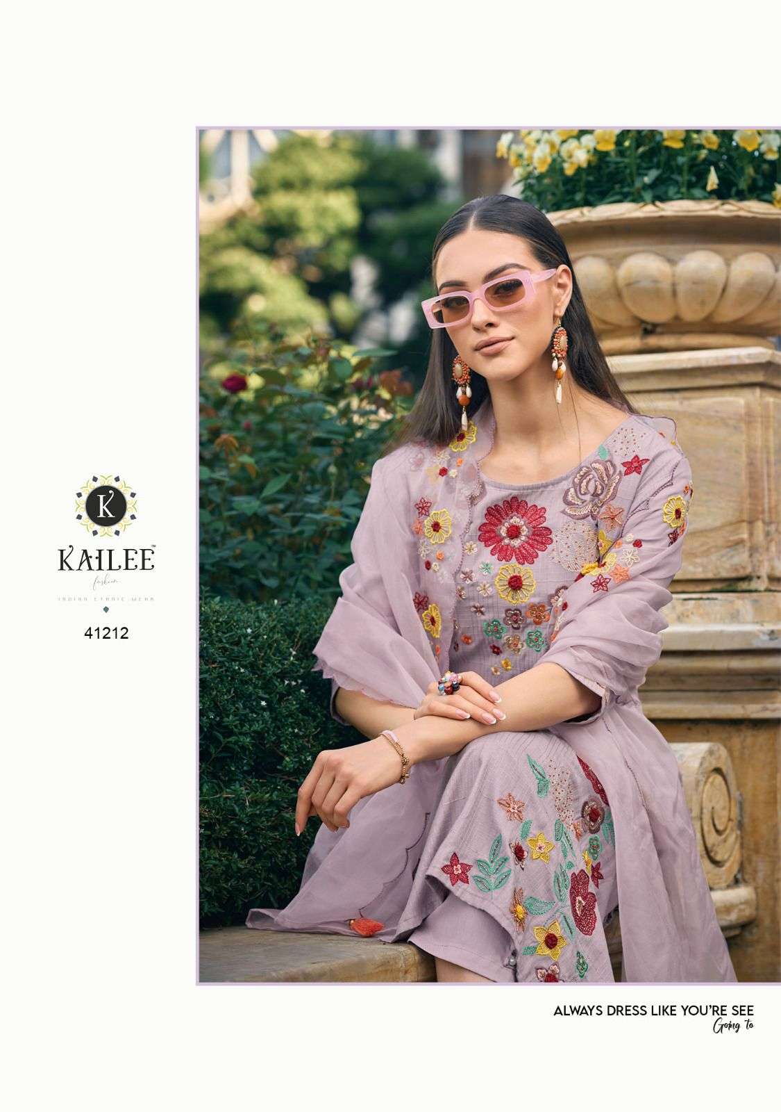 kailee fluer vol-4 41211-41216 series designer readymade pakistani salwar kameez wholesaler