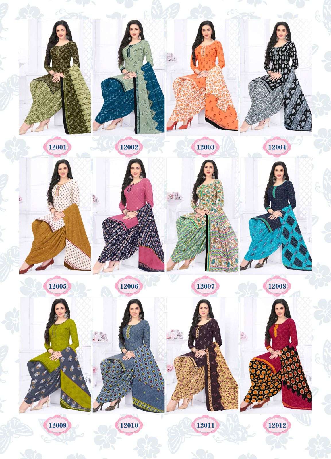 kanika panchi vol-12 12001-12012 series readyamade design fancy salwar kameez wholesaler surat gujarat