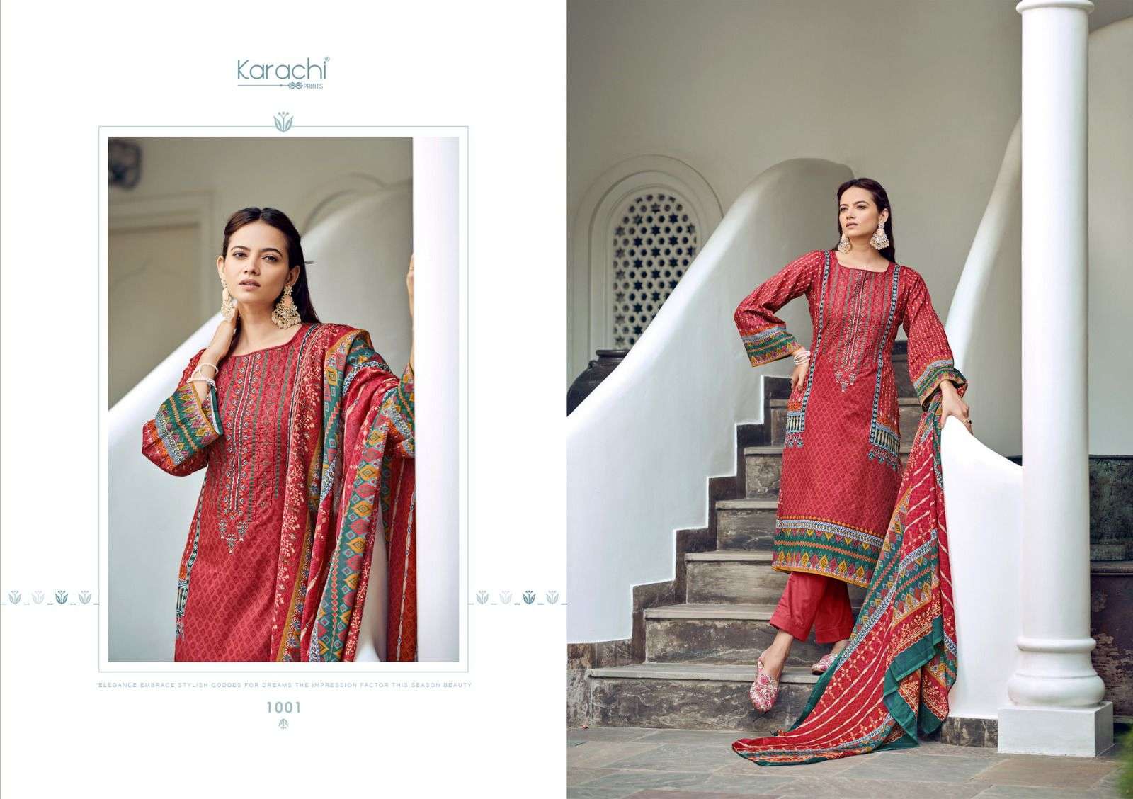 karachi azalea 1001-1008 series designer fancy straight cut salwar suit wholesaler surat gujarat