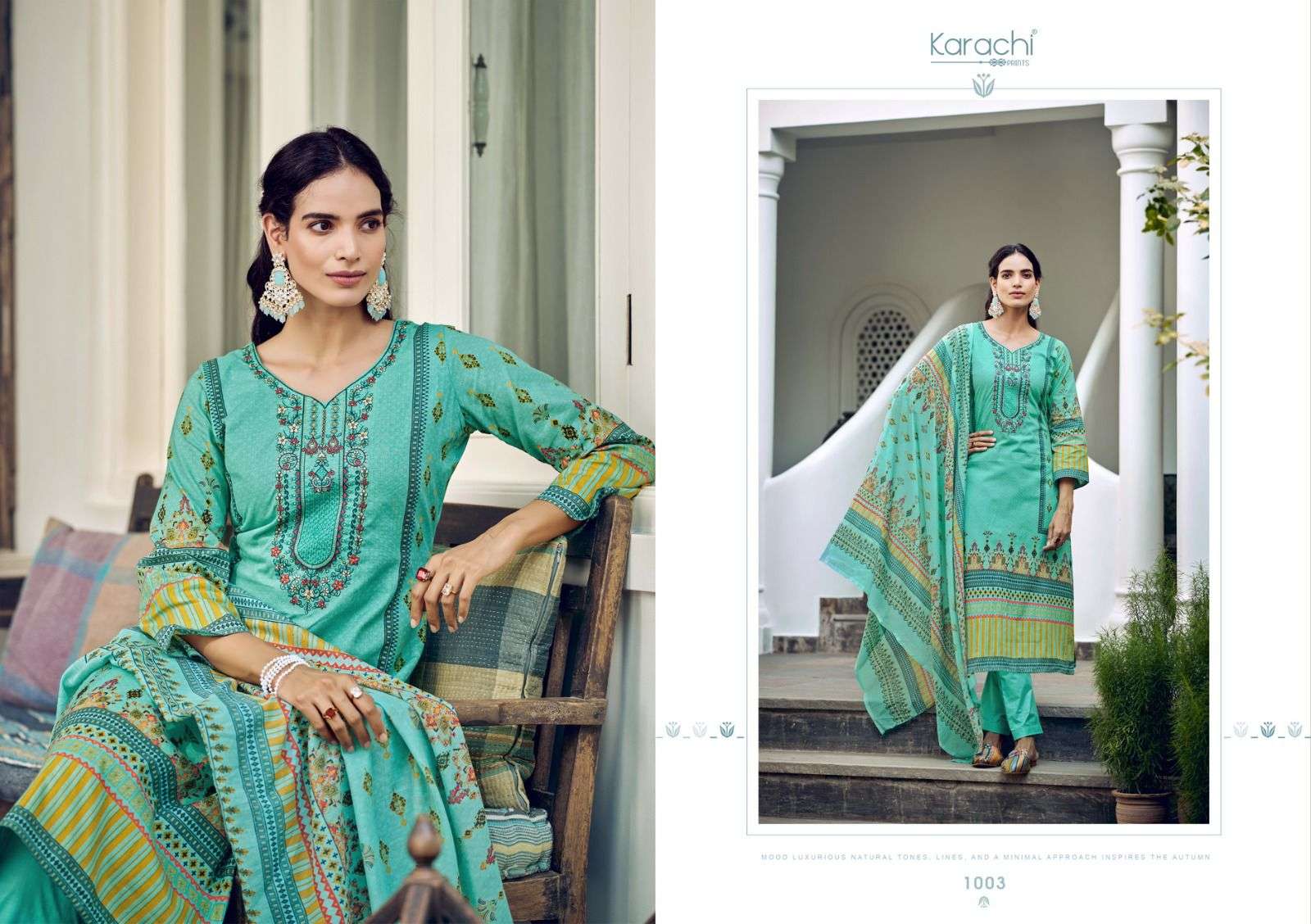 karachi azalea 1001-1008 series designer fancy straight cut salwar suit wholesaler surat gujarat