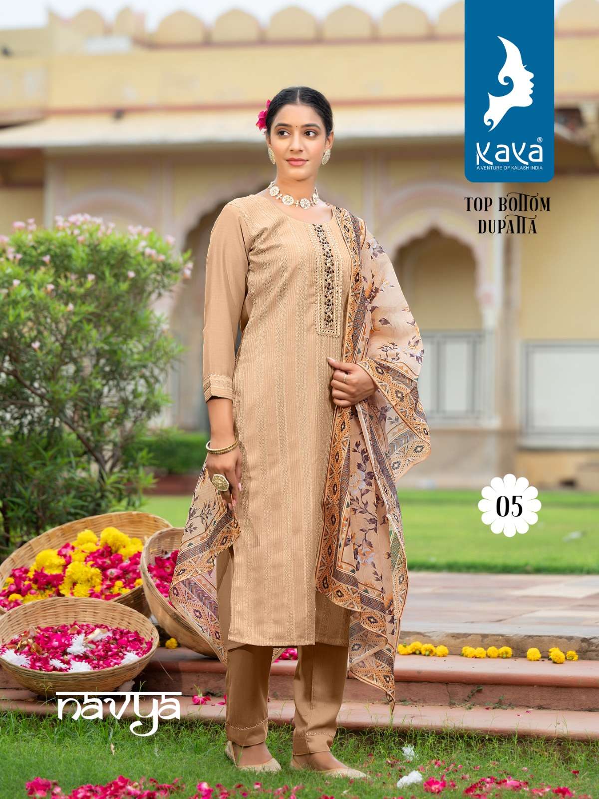 kaya kurti navya 01-06 series designer latest traditional kurti set wholesaler surat gujarat