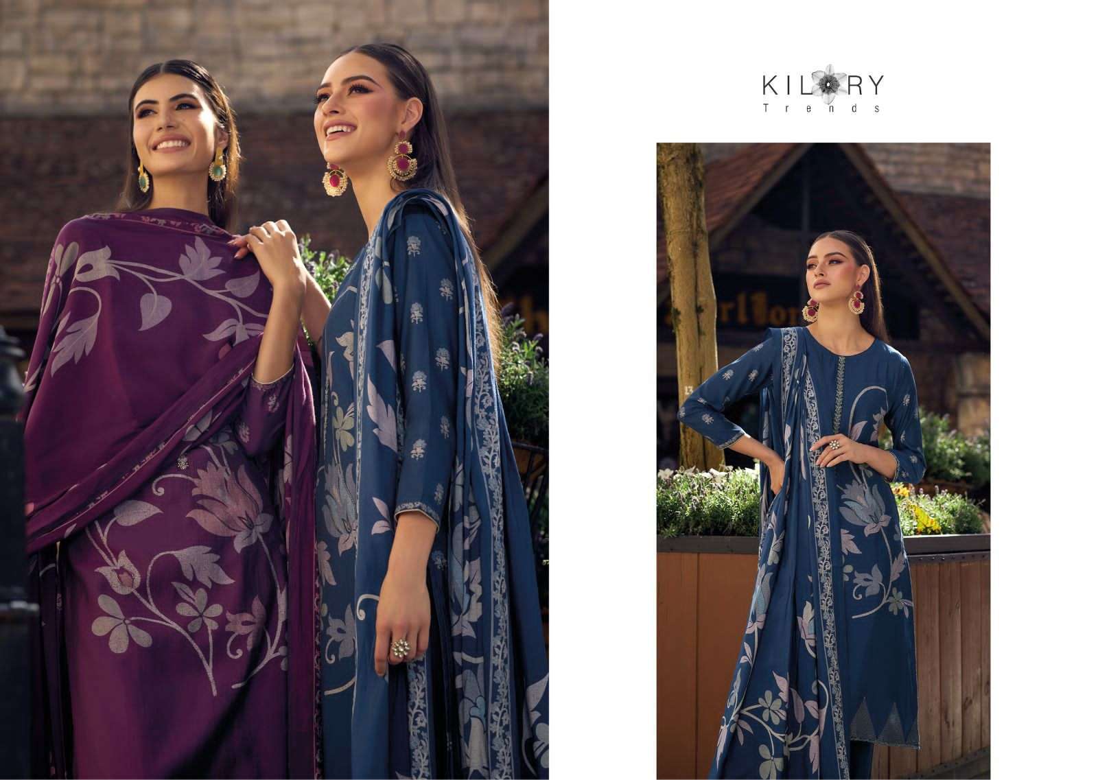 kilory zarina 671-680 series designer muslin pakistani suit at wholesale price surat gujarat