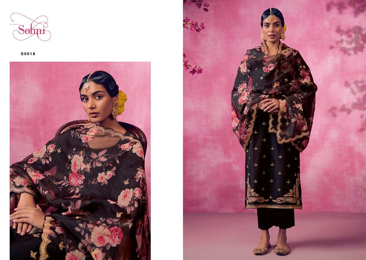 kimora sohni wafa 0011-0018 series designer latest pakistani salwar kameez wholesaler surat