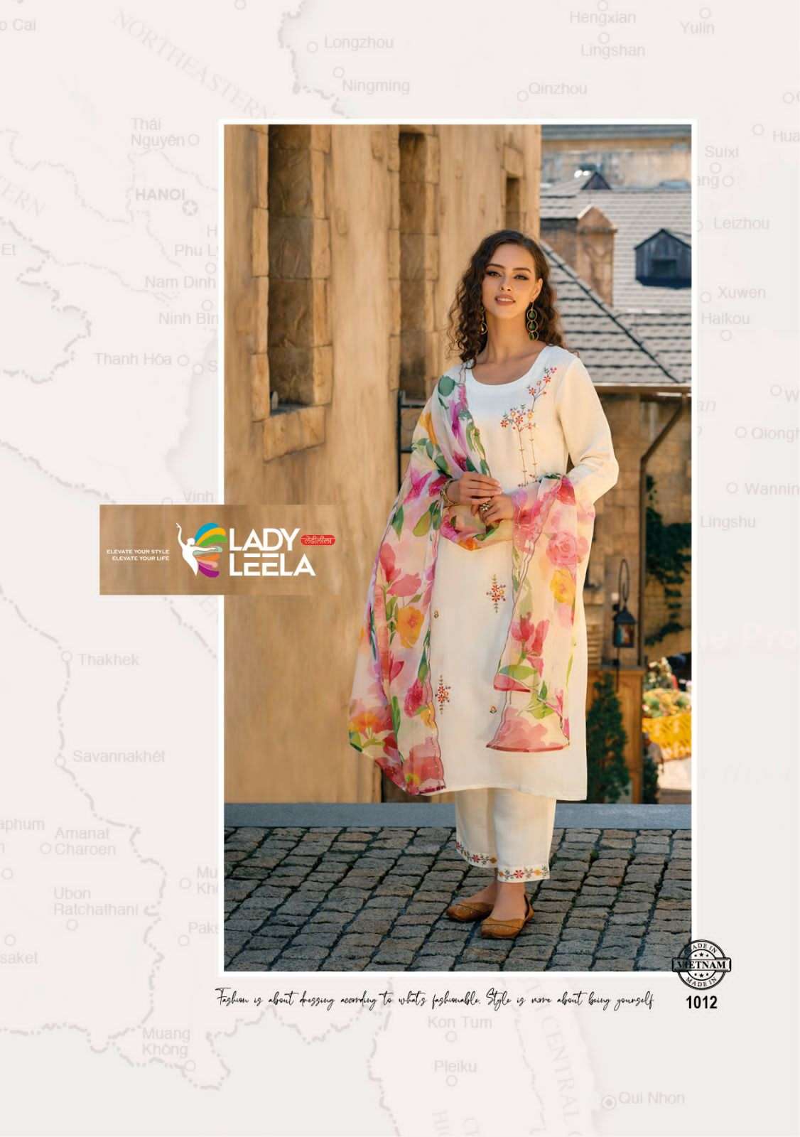 lady leela meher 1011-1016 series latest designer kurti pant dupatta set wholesaler surat gujarat