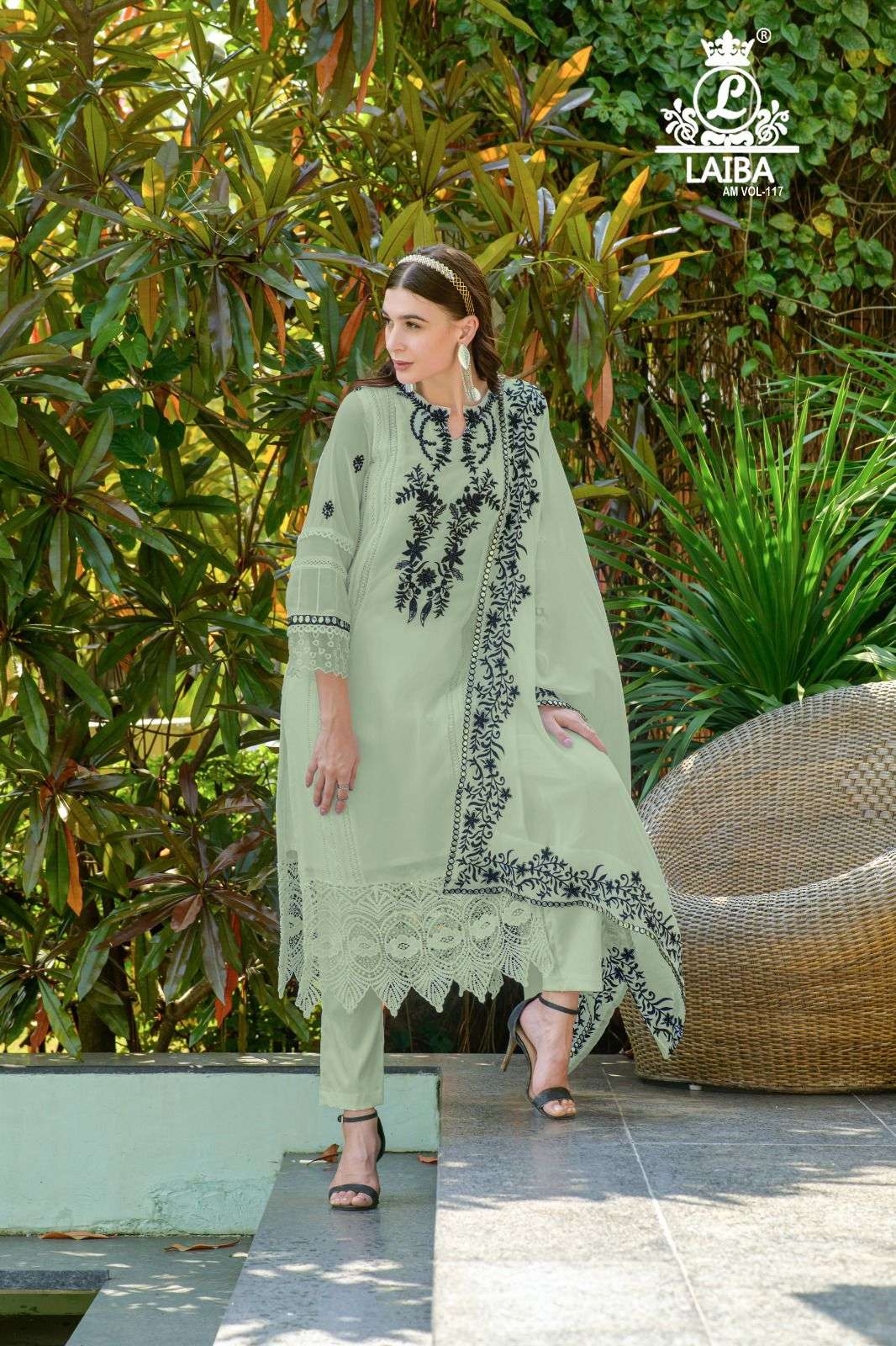 laiba am vol-117 designer partywear readymade salwar kameez wholesaler surat gujarat