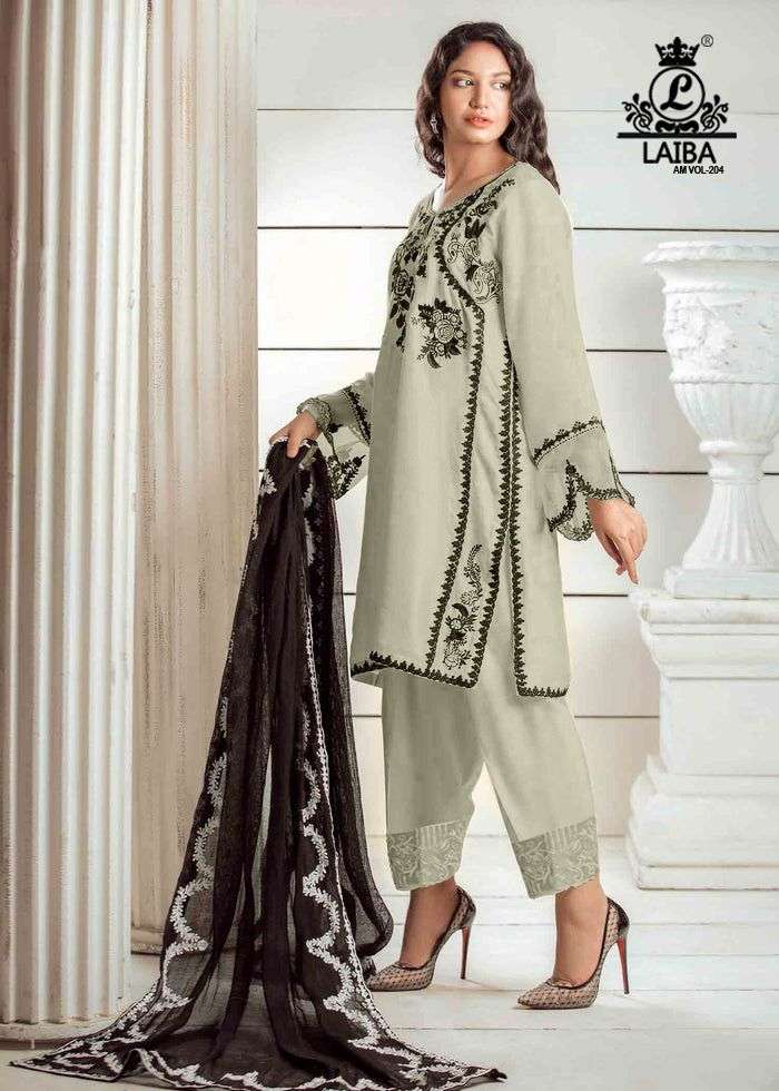 laiba am vol 204 designer georgette pakistani ready to wear catalogue wholesale dealer surat