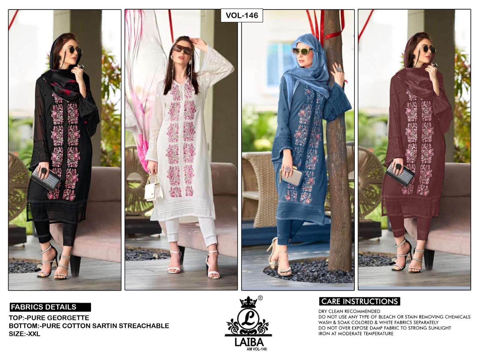 laiba eden garden nx vol-148 designer party wear fully stitched pakistani suit wholesale price surat