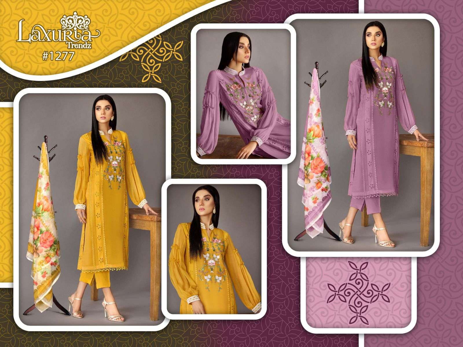 laxuria 1277 colour series designer readymade pakistani salwar suit wholesaler surat