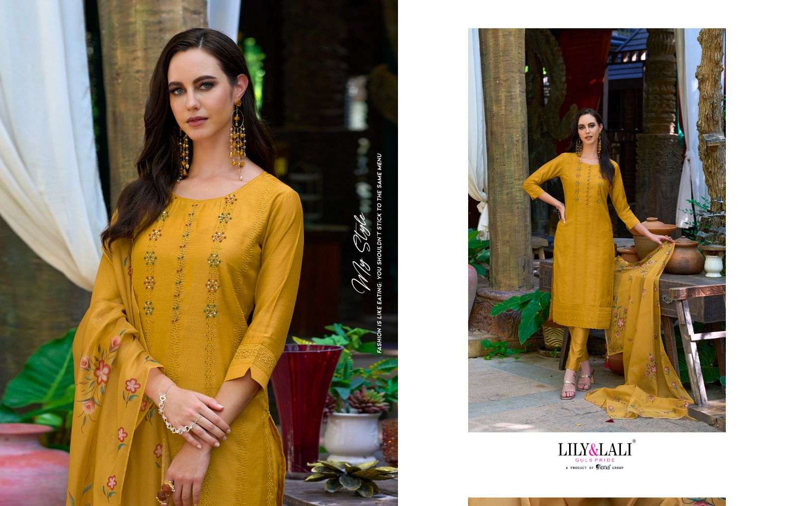 lily & lali lucknowi vol-2 13401-13406 series latest designer wedding wear kurti set wholesaler surat