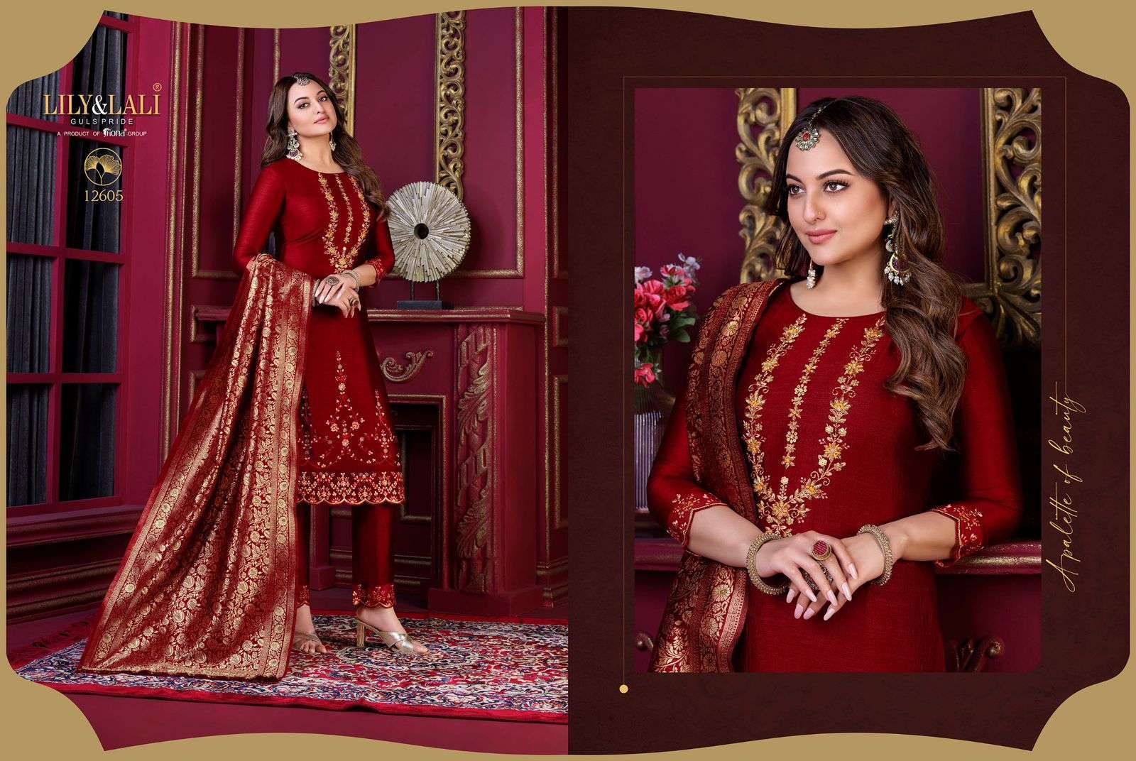 majestic modish by lily&lali 12601-12608 series party wear readymade collection wholesale price 