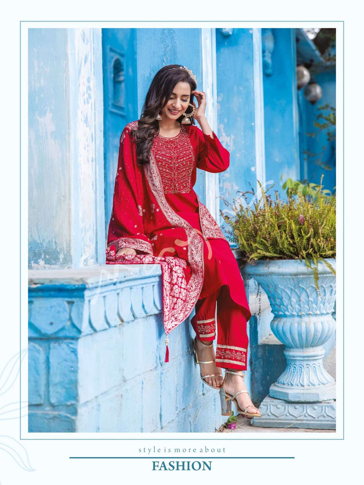 mayur sabhyata vol-3 301-306 series designer wedding wear kurti set wholesaler surat gujarat