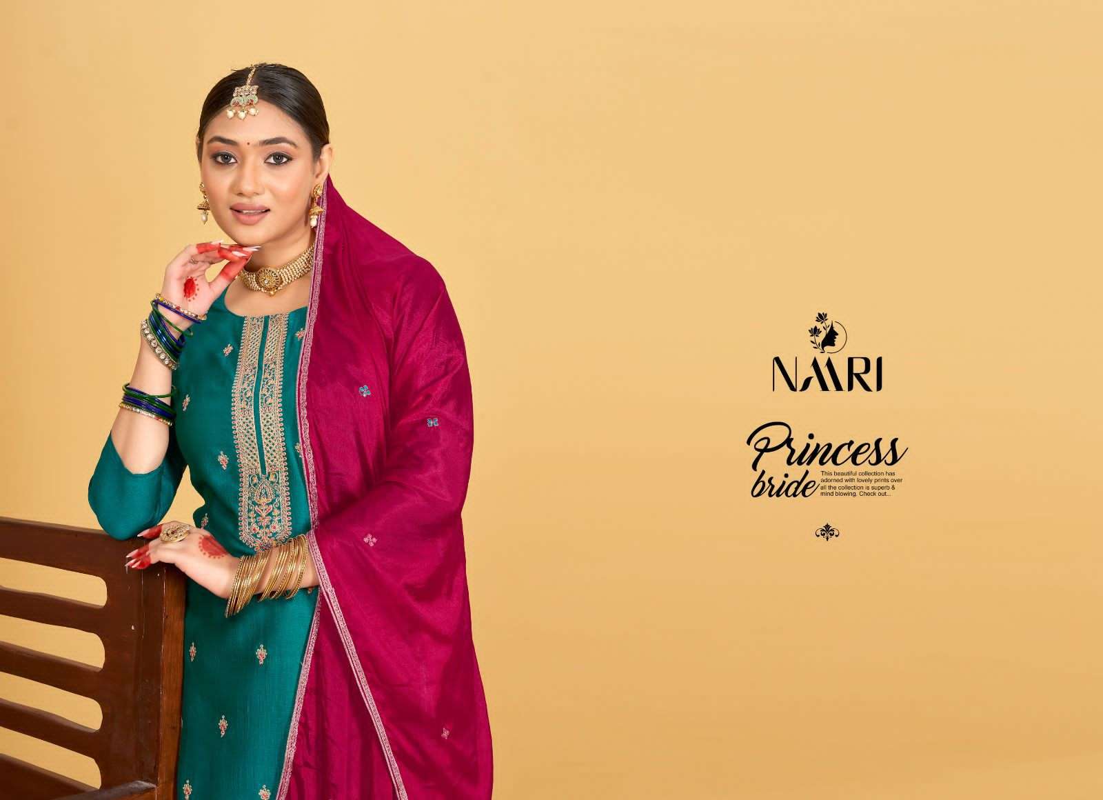 naari kaash silk 9901-9904 series designer pakistani wedding wear wholesaler surat gujarat