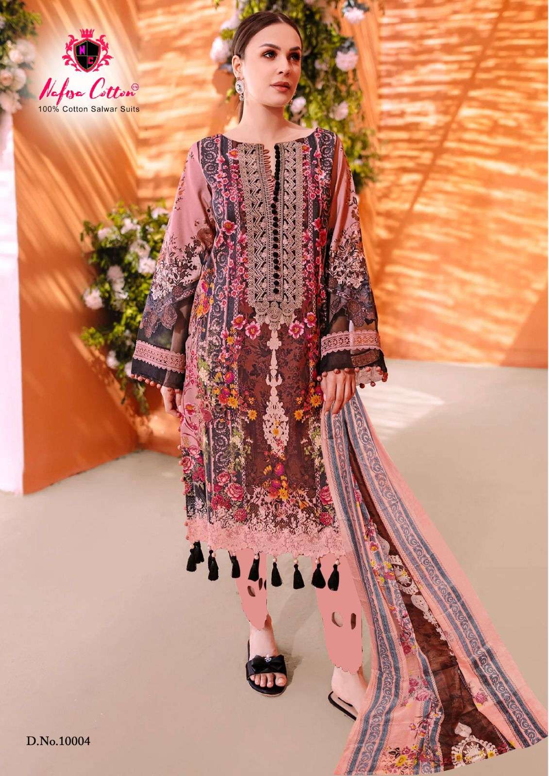 nafisa monsoon cotton collection vol-10 10001-10006 series designer fancy pakistani salwar kameez wholesaler