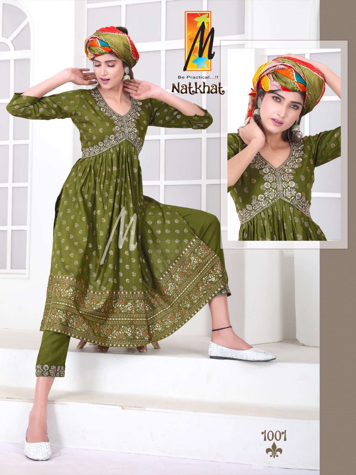 natkhat by master 1001-1008 series rayon aaliya cut designer kurtis bottom with dupatta set wholesale price 