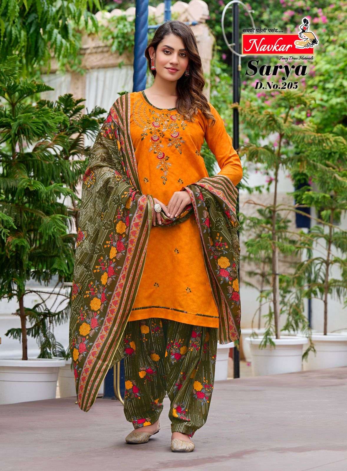 navkar saarya vol-2 201-210 series designer wedding wear patiyala suit wholesaler surat gujarat