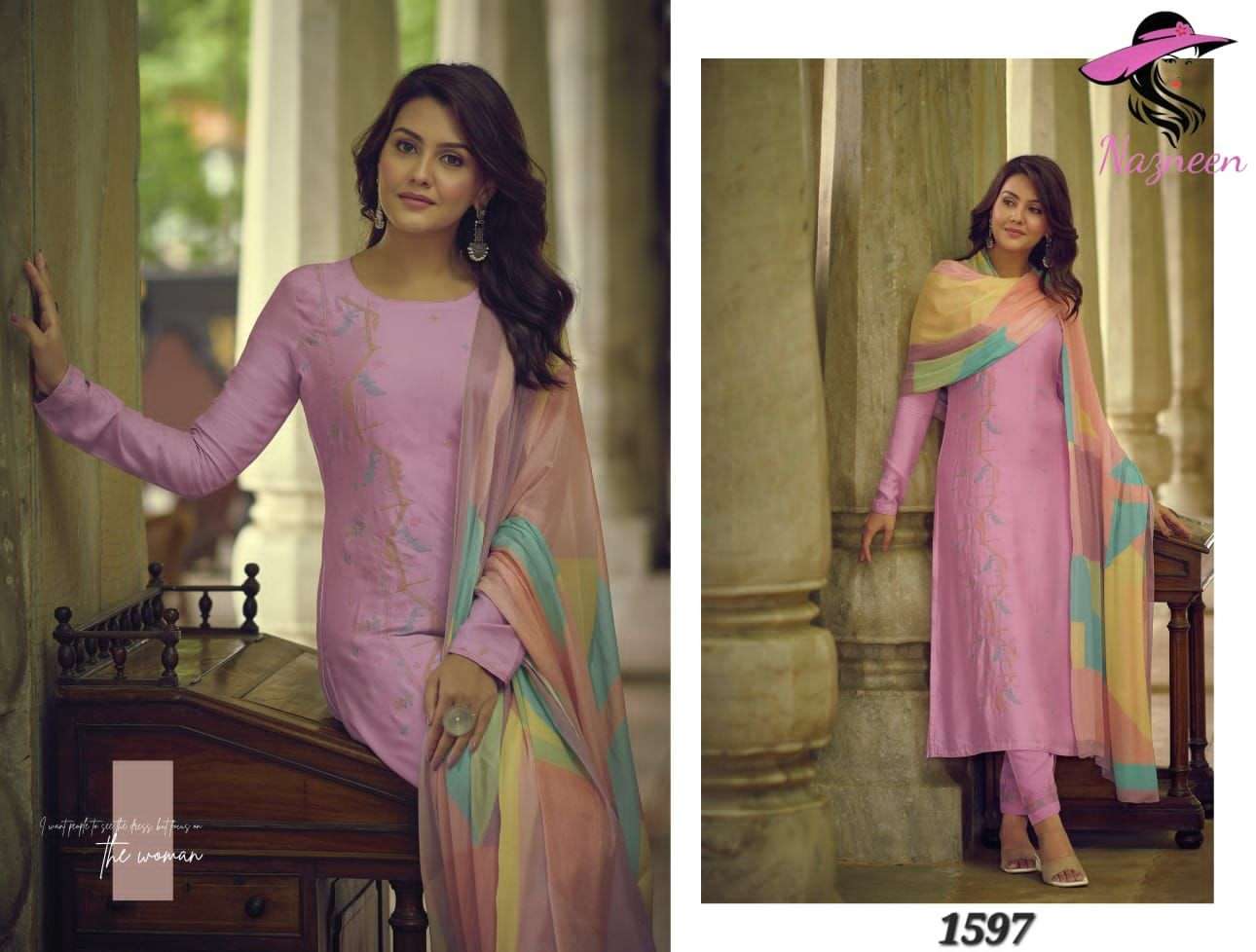 nazneen noor 1592-1598 series designer wedding wear salwar kameez wholesaler surat