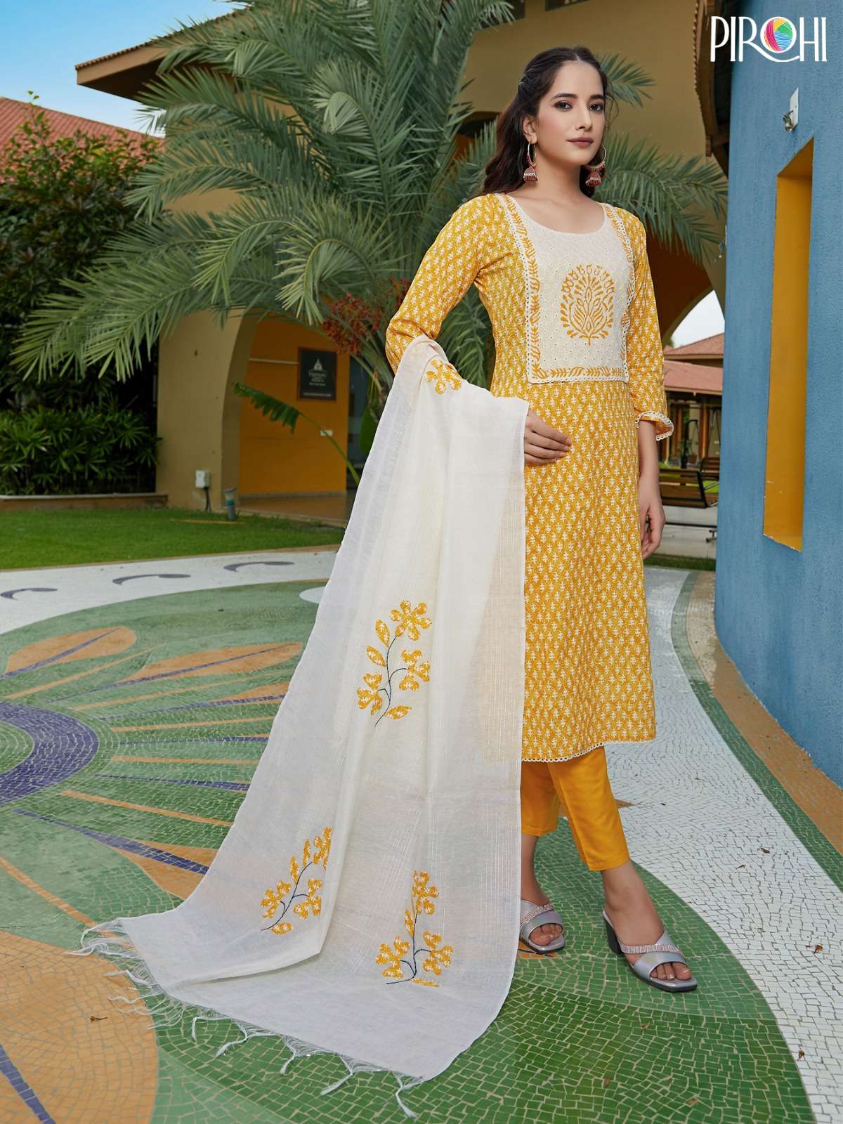 pirohi cotton rani 1001-1004 series designer kurtis with bottom dupatta set wholesale price surat
