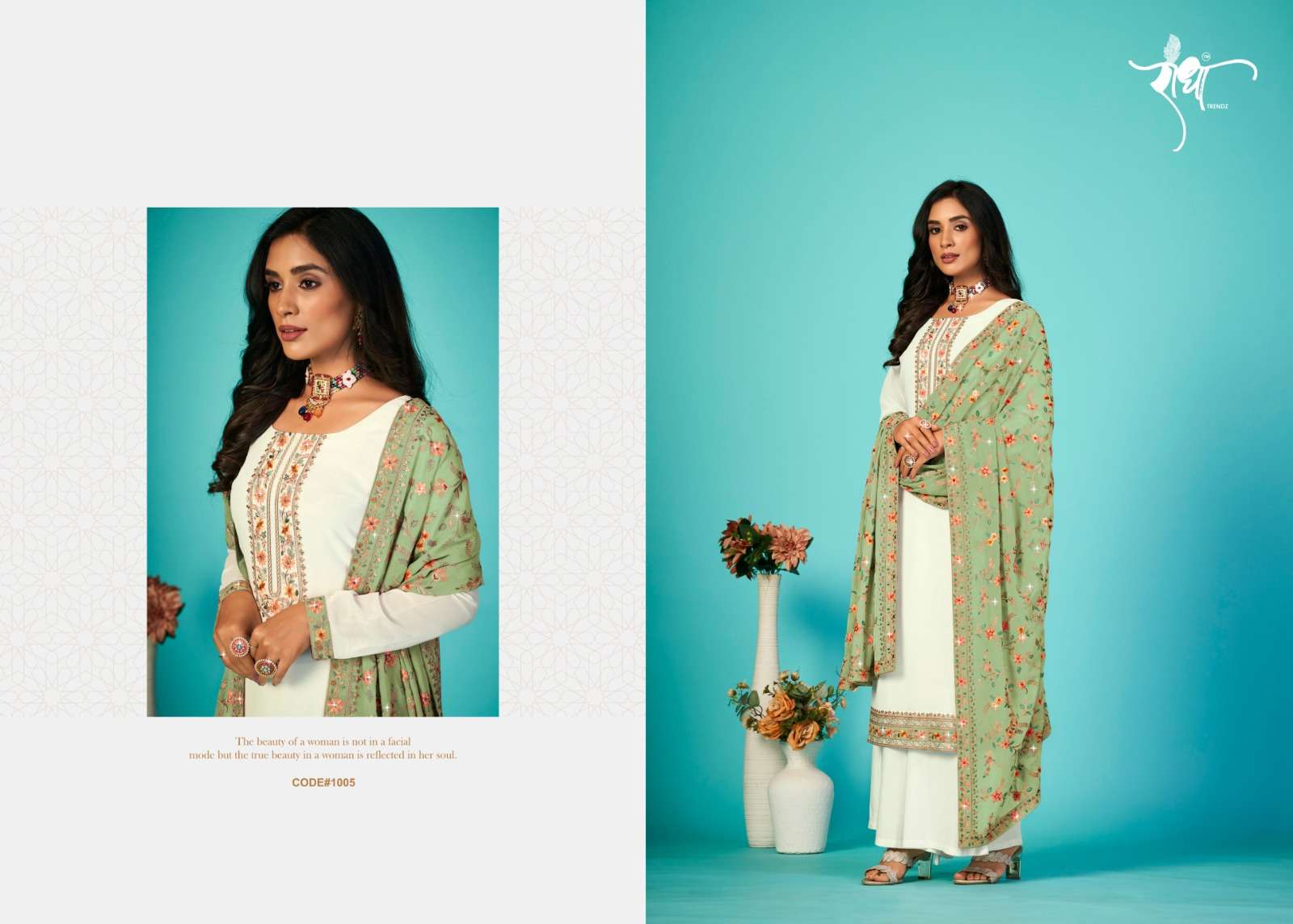 radha sajni 1091-1095 series latest designer salwar kameez wholesaler surat gujarat