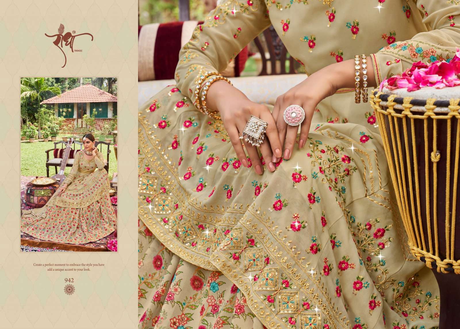 radha trendz jasmine 941-944 series designer wedding wear pakistani salwar kameez wholesaler surat