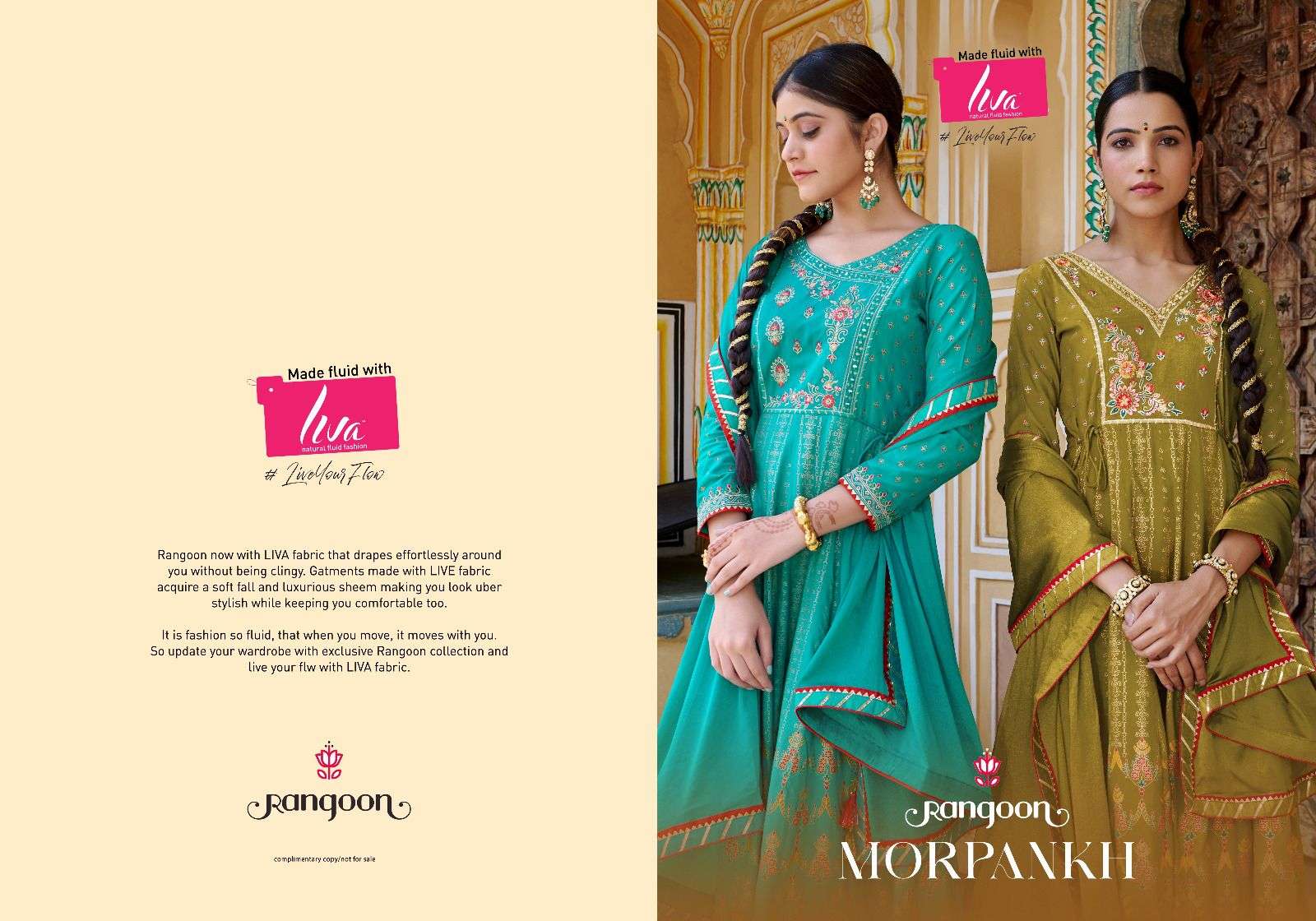 rangoon morpankh 4401-4404 series designer fancy party wear kurti set wholesaler surat