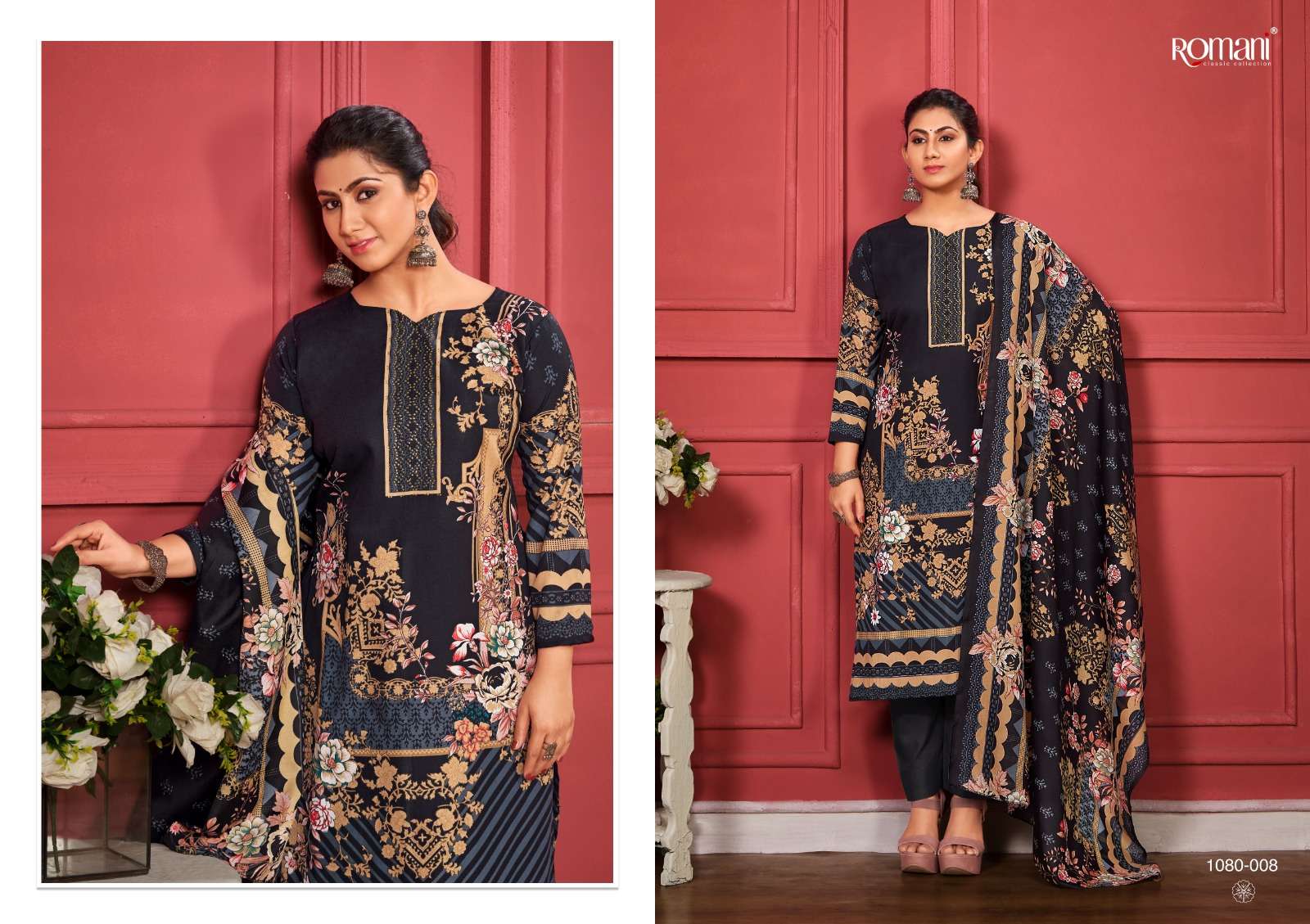 romani zareena 1080-001-008 series designer wedding wear pakistani salwar kameez wholesaler