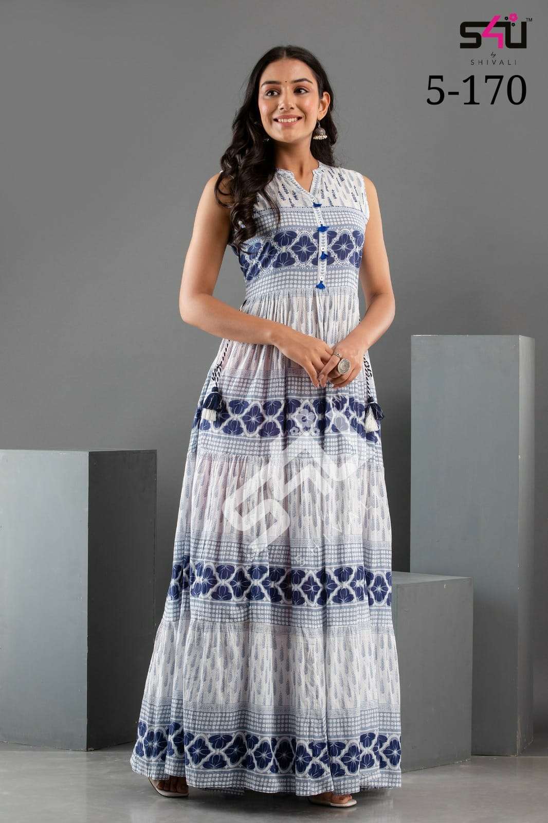 s4u shivali 5-170 design designer fancy designer floor length gown wholesaler