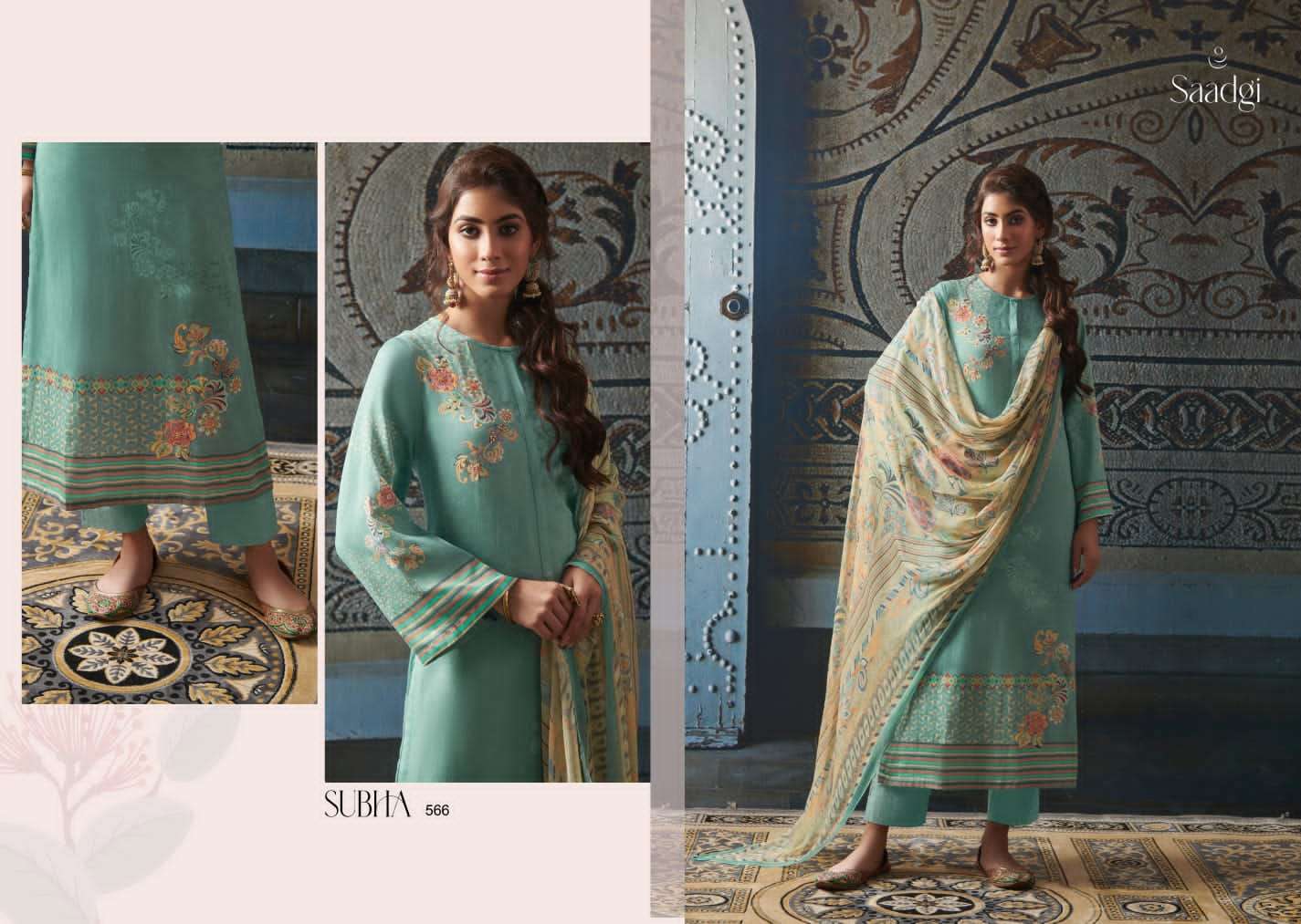 saadgi subah designer fancy wedding wear pakistani salwar kameez surat gujarat