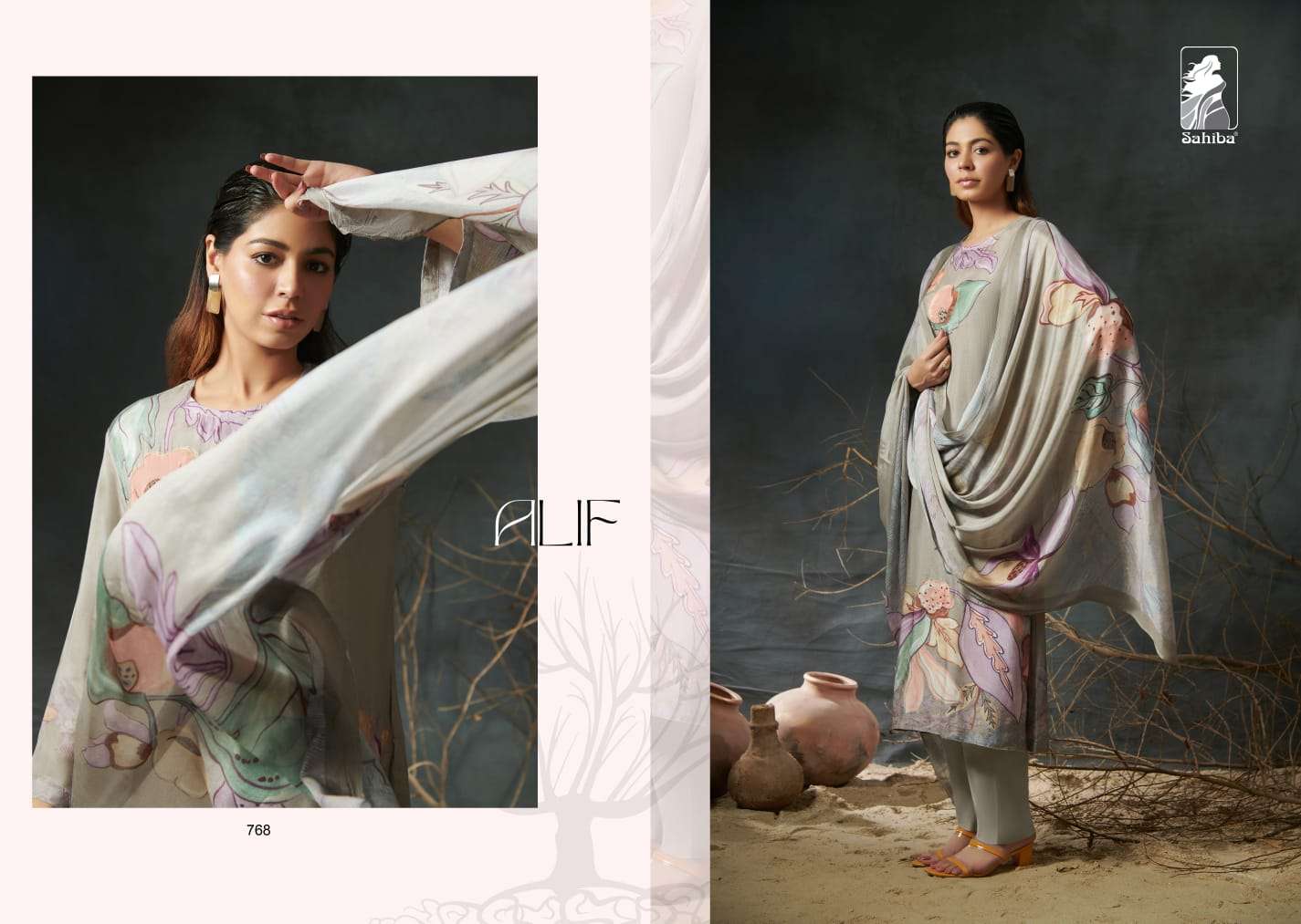 sahiba alif series designer latest pakistani salwar kameez wholesaler surat gujarat
