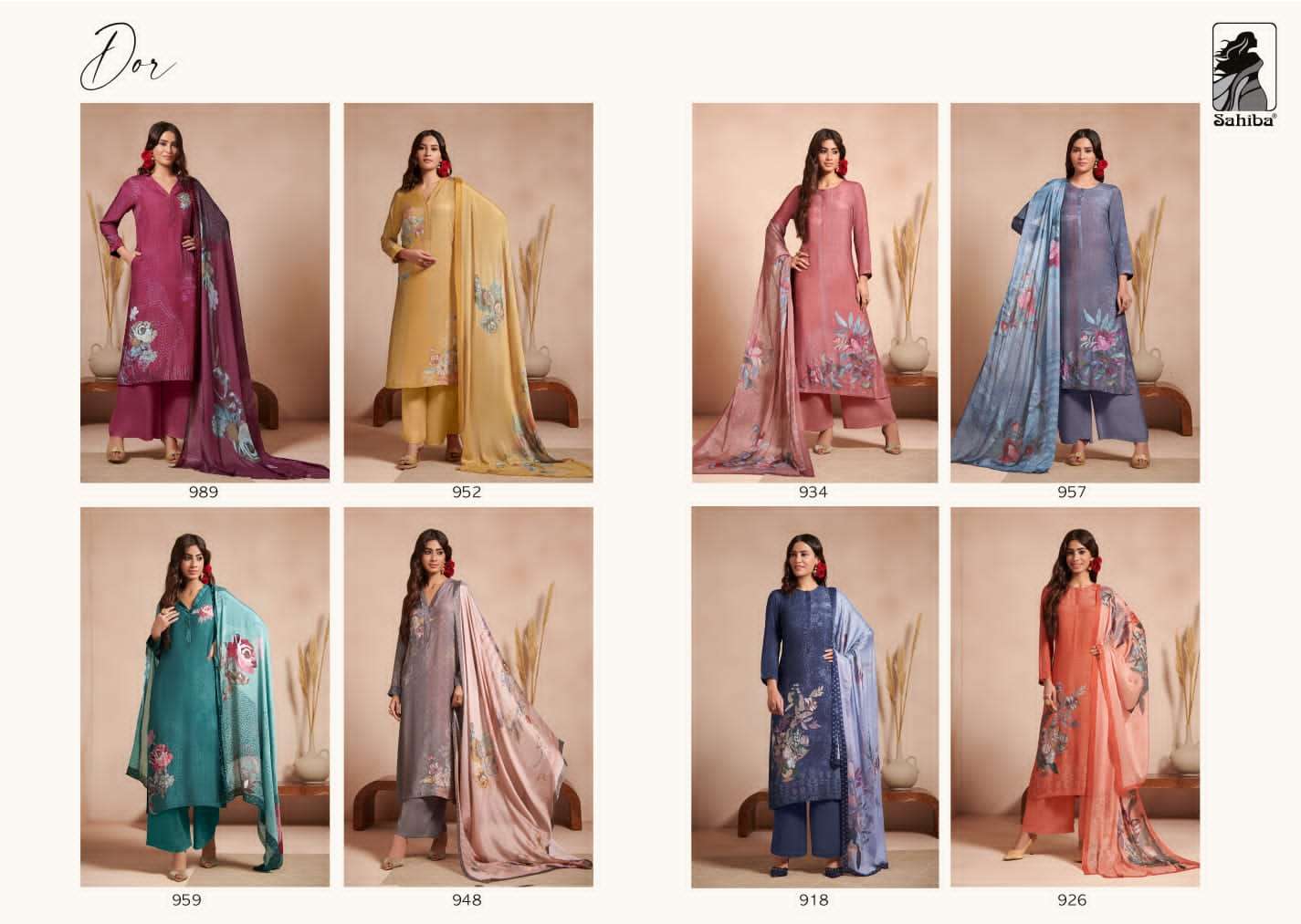 sahiba dor latest fancy designer wedding wear salwar kameez wholesaler surat gujarat