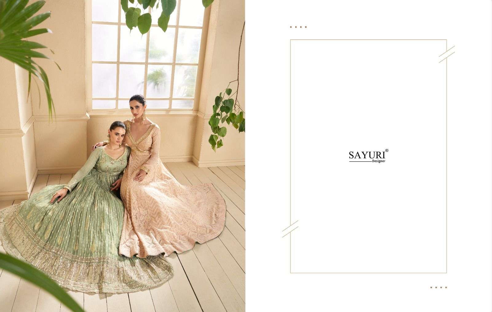 sayuri onaya 5296-5298 series latest wedding wear gown anarkali suit wholesaler surat gujarat