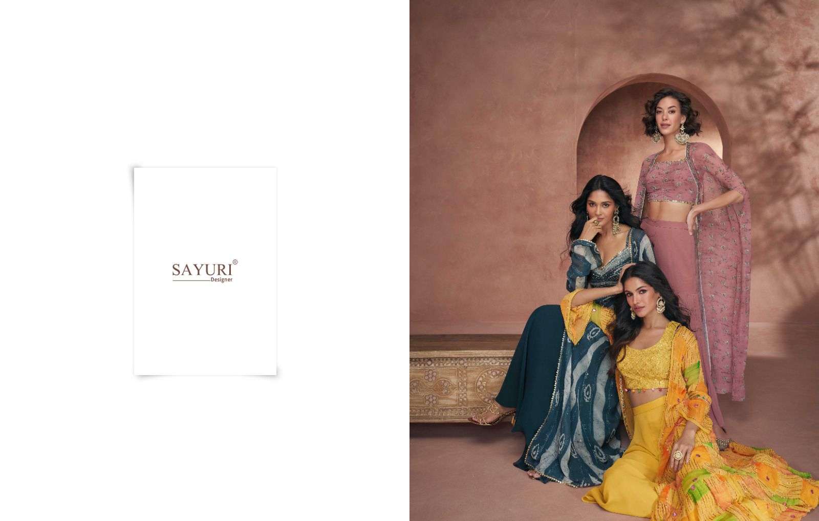 sayuri utsav 5292-5295 series designer latest indo western outfit wholesaler surat gujarat