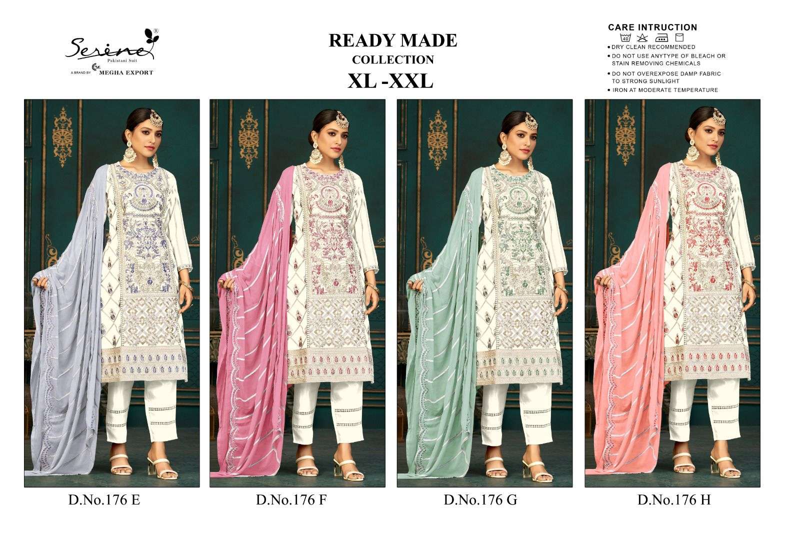 serine readymade collection 176 colours designer party wear pakistani salwar kameez wholesaler surat