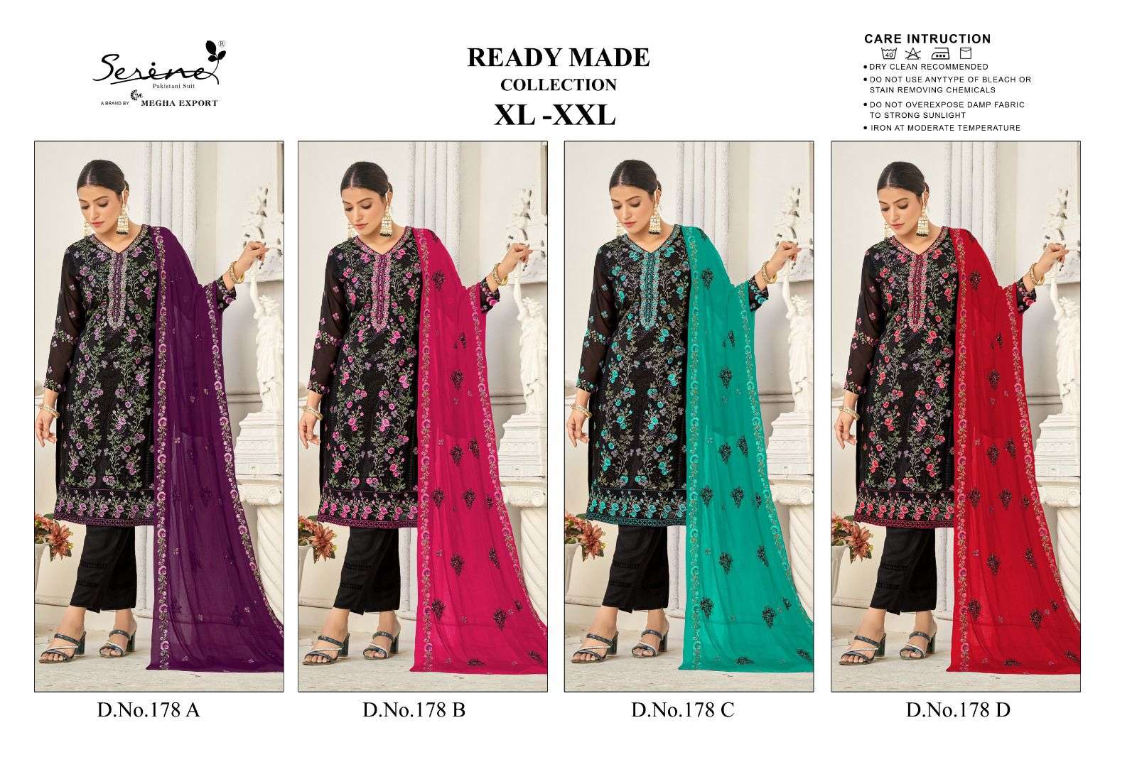 serine readymade collection 178 colour series designer readymade pakistani salwar kameez wholesaler
